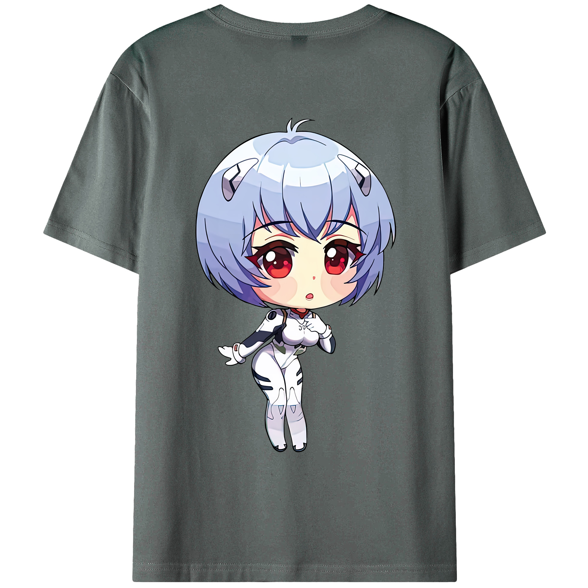 （画像用） EVA 新世紀エヴァンゲリオン 綿100％ メンズ半袖Tシャツ（バックプリント） 通気性